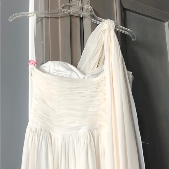 Marchesa Notte White Silk Chiffon Gown - Picture 5 of 8